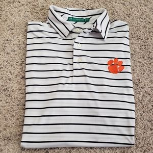 Southern Tide Clemson Striped Polo Size medium